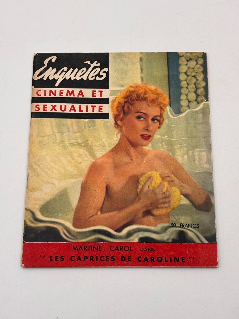 Enquetes Cinema et Sexualite Vintage French Magazine 1950s Martine Carol Pin Up
